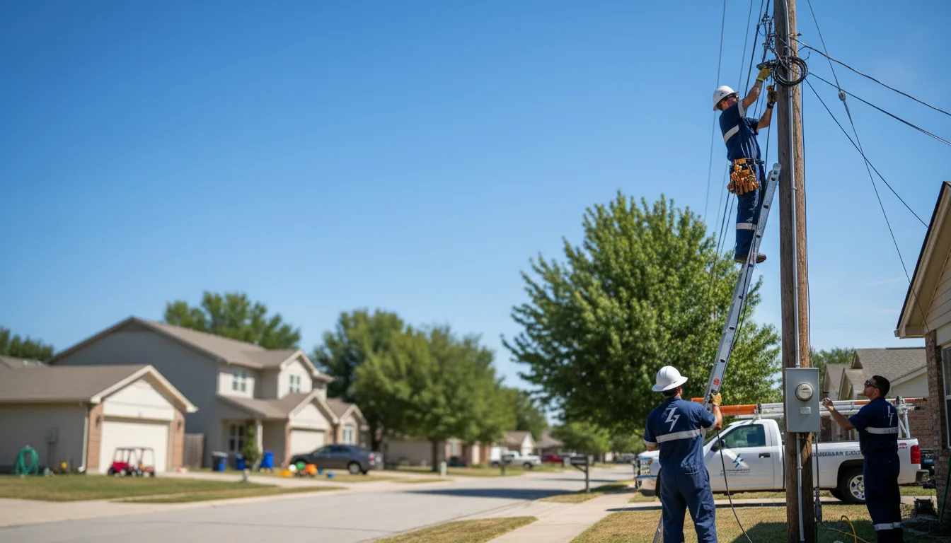 Residential electrician providing installation services in Taloga, OK